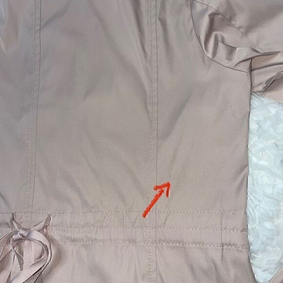 Cole Haan Pink Coat Trench Jacket Rain Womens Size M Pockets Cinch Waist - Picture 12 of 16